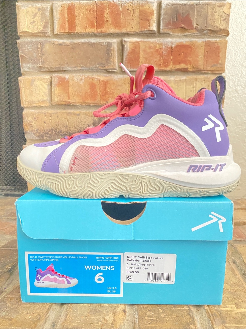 RIP-IT Women's SwiftStep Future Volleyball Shoes Pink Purple White Size 6